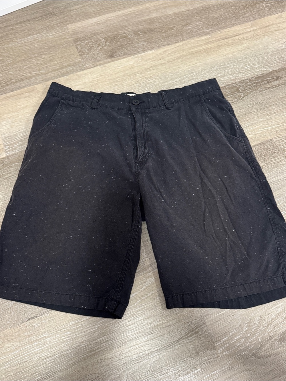 Ezekiel Black Speckled Flat Front Shorts